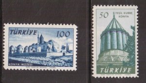 Turkey  #1261-62   MNH  1957  Mevlana poet