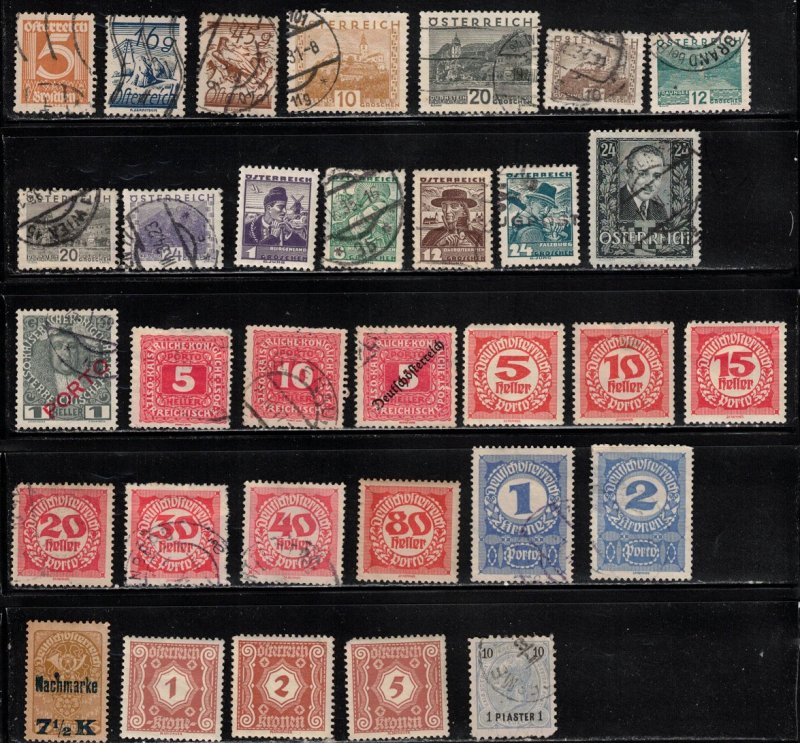 AUSTRIA Lot Of Used Stamps - Some Faults Esp Among Older Issues