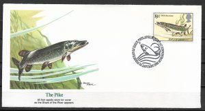 1983 Great Britain 1012 River Fish: The Pike FDC