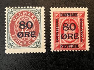 Denmark Scott 136-137 Mint