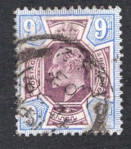 Great Britain  #136  1902  used Edward VII  9d