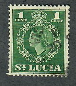 St. Lucia #157 used single