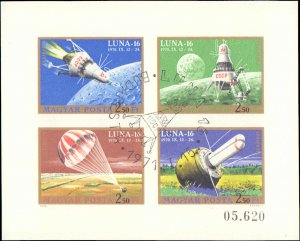Hungary #C310, Incomplete Set, 1970-1971, Space, Used, CTO