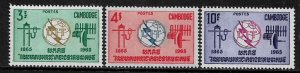 Cambodia #146-8 MNH Set - ITU