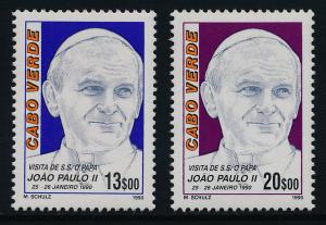 Cape Verde 566-8 MNH Visit of Pope John Paul II