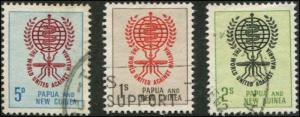 Papua & New Guinea SC# 164-6 SG# 33-5 Malaria Eradication set used