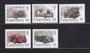 Guernsey 531-535 Set MNH Classic Cars (B)