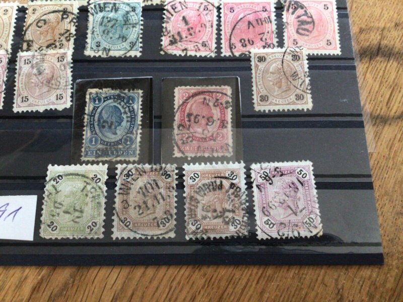 Austria 1883 to 1891 used stamps A12941