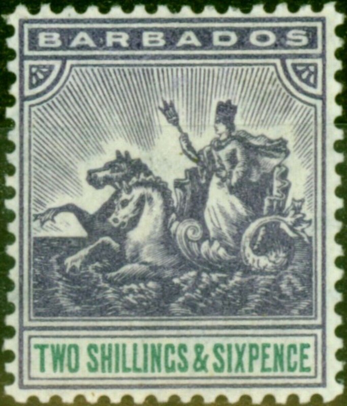 Barbados 1905 2s6d Violet & Green SG144 V.F Very Lightly Mtd Mint