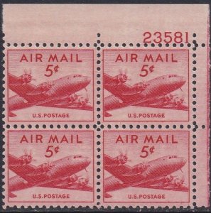 C33 Transport Plane Plate Block MNH
