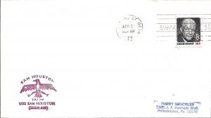 SAM HOUSTON (SSBN-609) 21 April 1972 Ship Crest Cachet