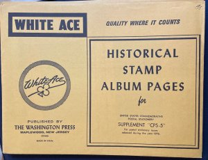 New White Ace Pages U.S. Commemorative Postal Stationary 1976 CPS-5 