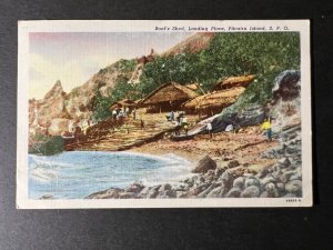 Mint Pitcairn Island Postcard Stamped Boats Shed Landing Place SPO