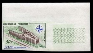 France, 1950-Present #937 (YT 1228a) Cat€77, 1959 NATO, imperf. corner marg...