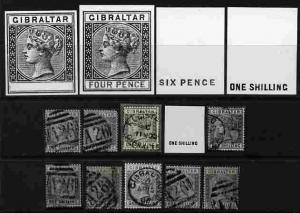 Gibraltar group of 14 Photographic prints from Sperati's ...