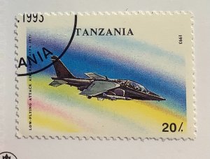 Tanzania 1993 Scott 1160 CTO - 20sh, Military Aircraft, Alpha Jet