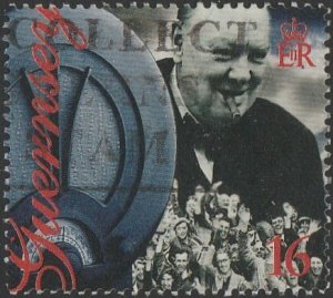 Guernsey #553 1995 16p Churchill & Wireless USED-VF-NH