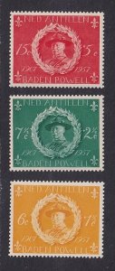 Netherlands Antilles  #B28-B30  Curacao 1957 MNH  Lord Baden-Powell