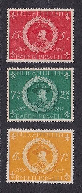 Netherlands Antilles  #B28-B30  Curacao 1957 MNH  Lord Baden-Powell