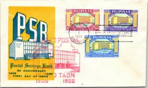 1966 Philippines FDC - 60th Anniversary Postal Savings Bank - F14806