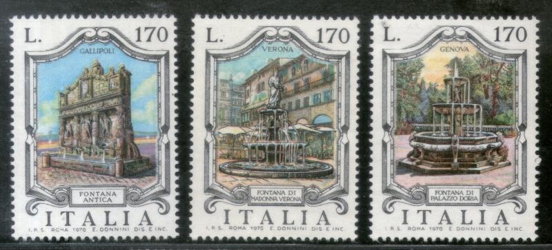 Italia 1976 Madonna Fountains Tourism Palace 3v MNH # 2329