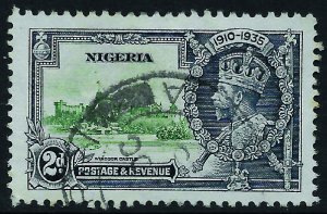 NIGERIA 1935 Silver Jubilee 2d green and indigo - 16737