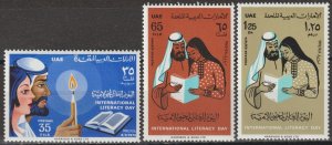 EDSROOM-17268 UAE 40-42 MNH 1974 Complete World Literacy Day CV$10.25