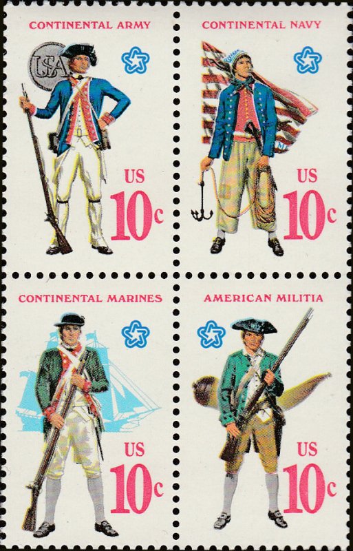 # 1565-1568 MINT NEVER HINGED ( MNH ) MILLITARY UNIFORMS