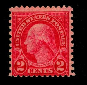 OAS-CNY 12869 SCOTT 579 Series of 1923-25 2¢ George Washington Coil Waste LH $85