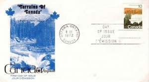 Canada 1972 FDC Sc 594 Terrains of Canada Kingswood Cachet First Day Cover