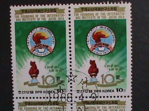 KOREA-1988 SC#2724-10TH ANNIV: INTL. INSTITUTE OF JUCHE IDEA  FANCY CANCEL VF