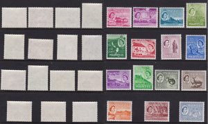 1953-58 MAURITIUS, Stanley Gibbons b. 293/306 set of 15 values - MNH**