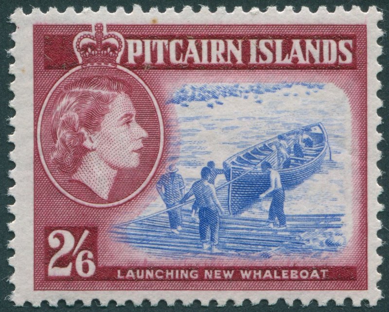 Pitcairn Islands 1957 2s 6d ultramarine & lake SG28  MNH