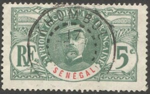 SENEGAL French Colonies Sc 60 Used F-VF, KHOMBOL socked on nose cancel