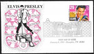 UNITED STATES FDC 29¢ Elvis 1993 LEB