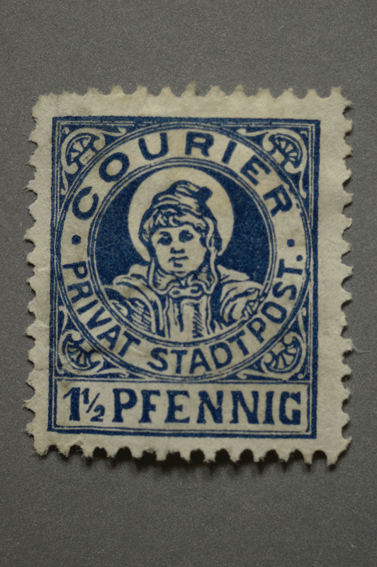 Bavarian Courier Privat Stadtpost 1890's 1 1/2 Pfennig