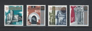 Malta 1967 15th Congress of History of Architecture Scott # 371 - 374 MH