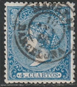 Spain 1866 Sc 82 used Barcelona cancel