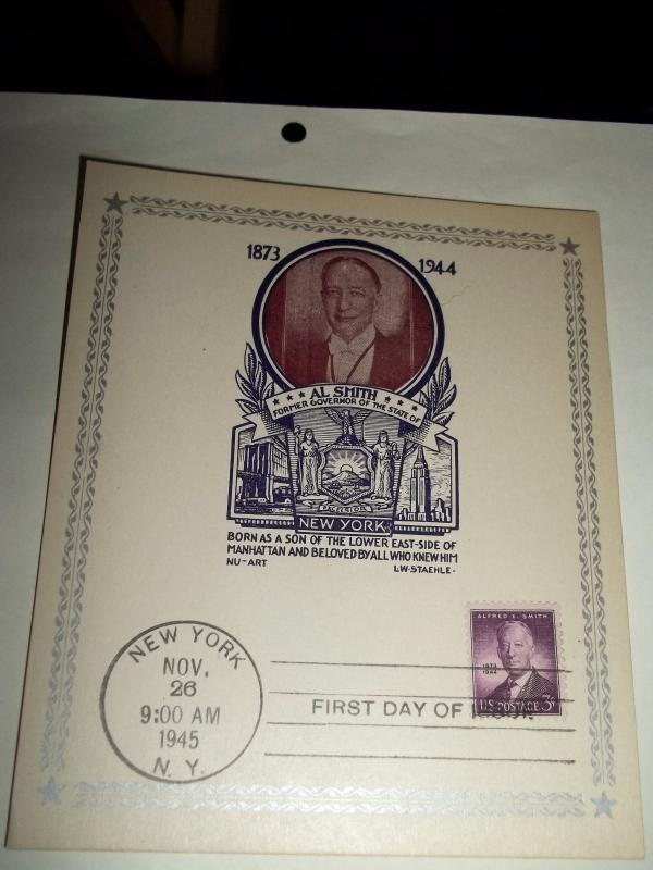 Al Smith 1945 Souvenir Sheet