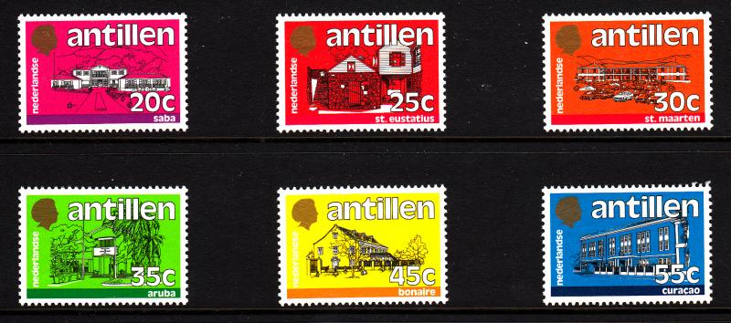 Netherlands Antilles MNH Scott #499-#504 Set of 6 Local Government Buildings