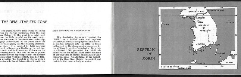 KOREA 1983 UN COMMAND MILITARY ARMISTICE COMMISSION A 28 PAGE BOOKLET SHOWING TH