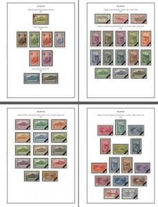 COLOR PRINTED REUNION 1852-1974 STAMP ALBUM PAGES (47 illustrated pages)