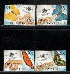 ST. LUCIA SC# 1091-94 FVF/MNH