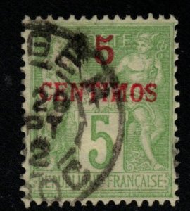 French Morocco Scott 2 a , type 1, Used stamp