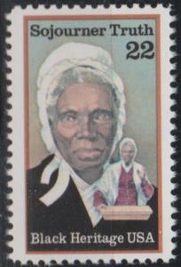 #2203, Single. Sojourner Truth-Black Heritage MNH, '.22'