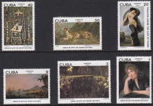 Sc# 2510 / 2515 Cuba 1982 Paintings complete set MNH CV: $4.25