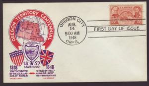 US 964 Oregon 1948 Cachet Craft Pencil FDC