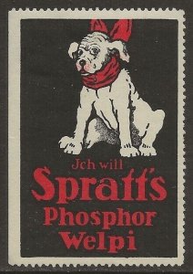 Germany Dog Food Spratt's Phosphor Puppy Advertising Cinderella Seal Fine H-