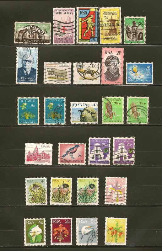 South Africa Collection of 27 Different Decimal Issue Used Off Paper
