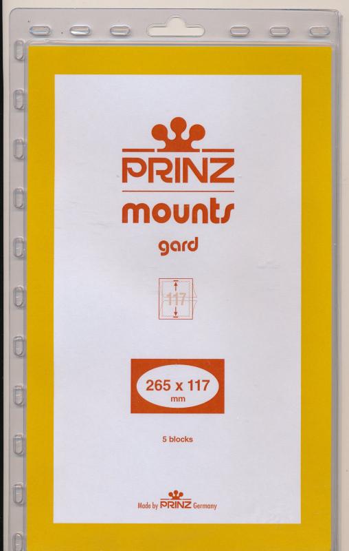 Prinz SCOTT Stamp Mount Strip 117/265 CLEAR (Pack of 5) (117mm x 265mm) 